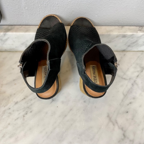 Steve Madden Abigail Leather Open Toe Ankle Boots Size 6M - Picture 3 of 6